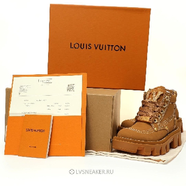 Louis Vuitton LV Checker Ankle Boot "Beige Brown Gold" 1ACN8B Sneakers