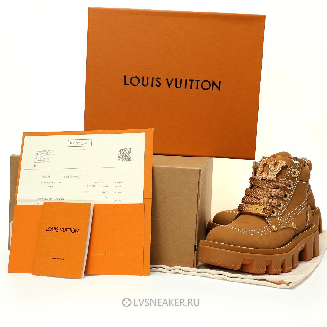 Louis Vuitton LV Checker Ankle Boot "Beige Brown Gold" 1ACN8B Sneakers
