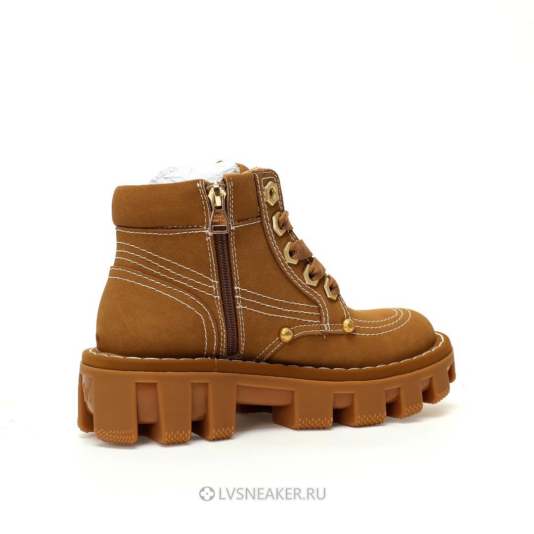 Louis Vuitton LV Checker Ankle Boot "Beige Brown Gold" 1ACN8B Sneakers