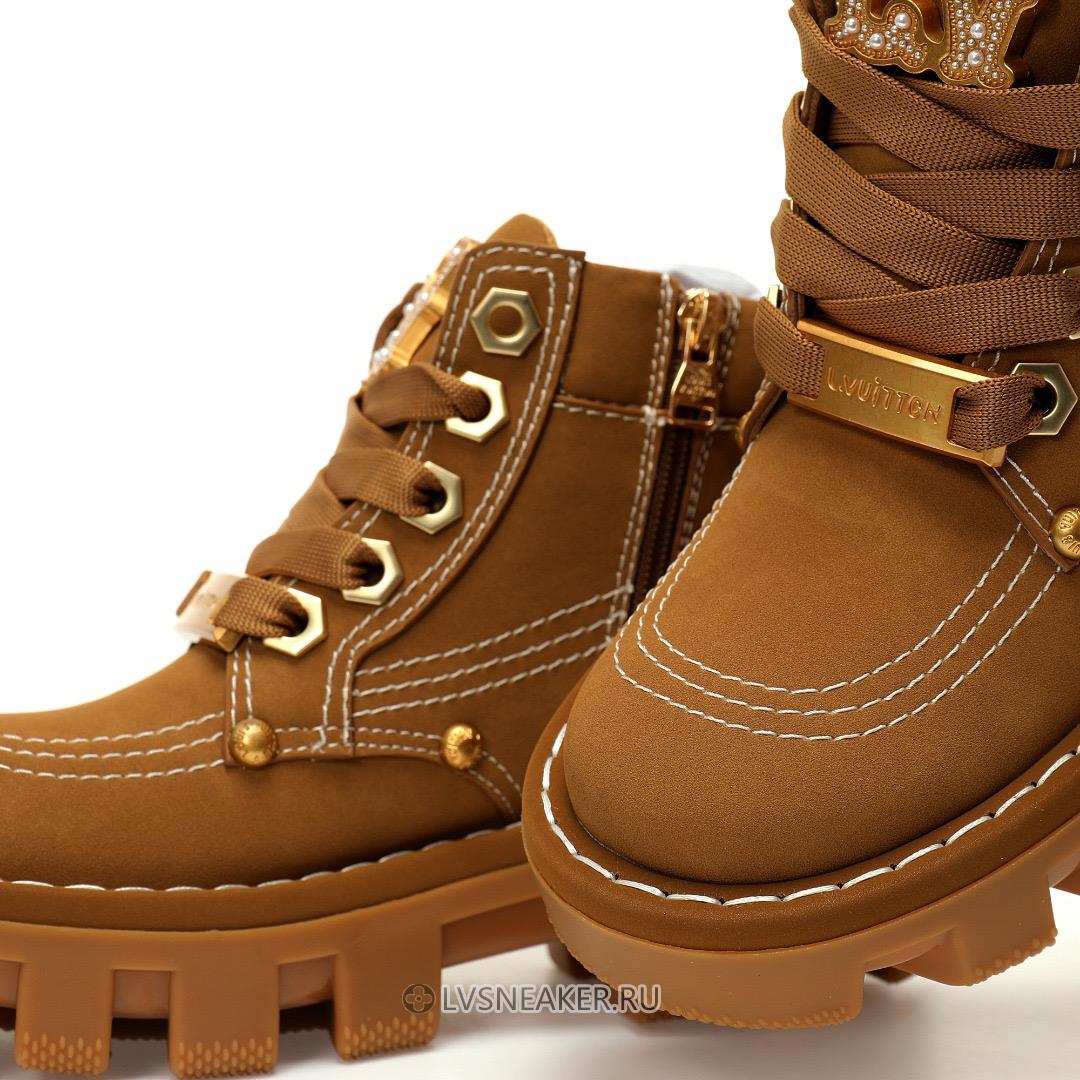 Louis Vuitton LV Checker Ankle Boot "Beige Brown Gold" 1ACN8B Sneakers