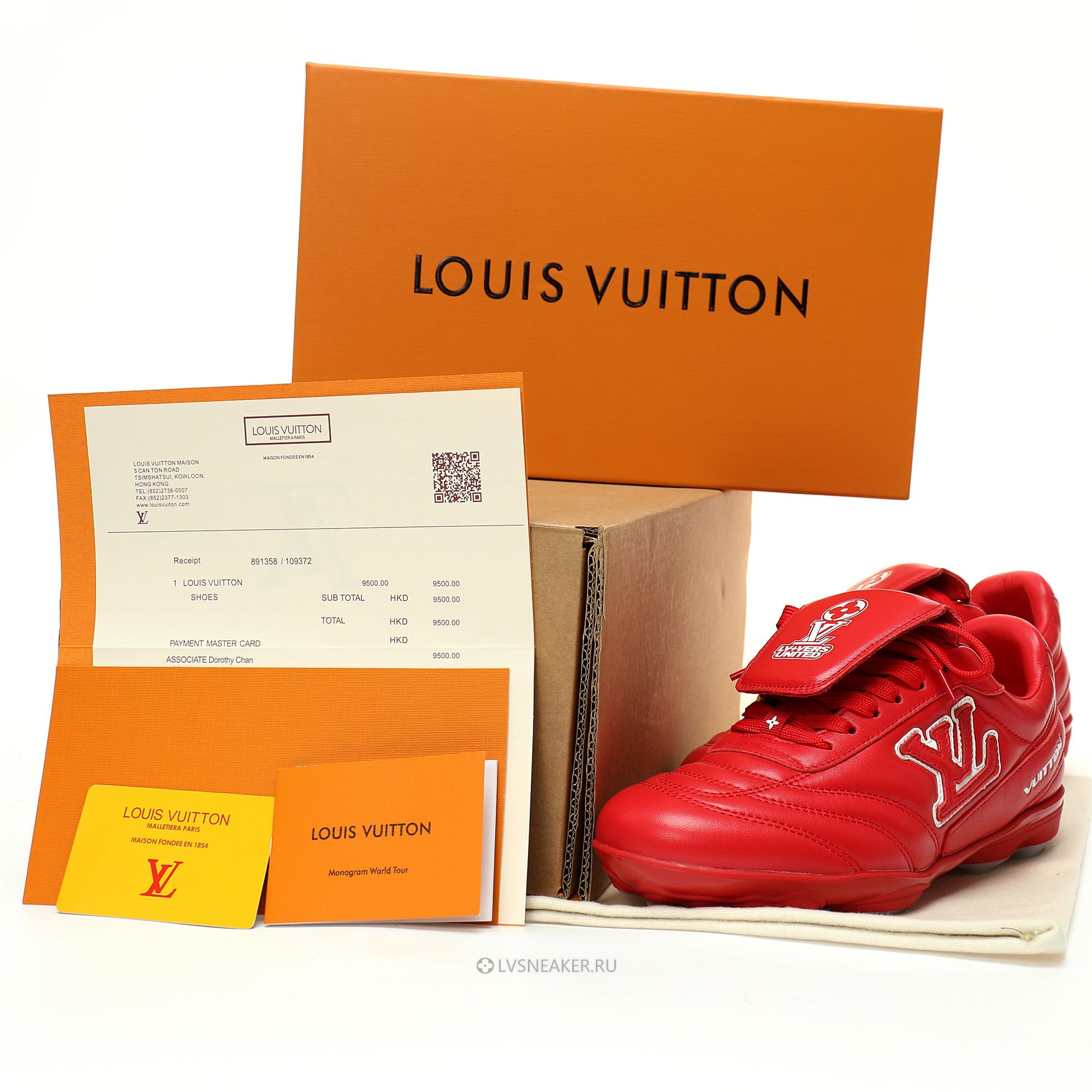 Louis Vuitton LV Footprint Soccer "Red" 1AHDOR Sneakers