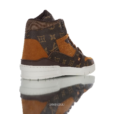 Louis Vuitton LV Trainer High Boot "Monogram Brown Suede" 1A5UQZ-2 Sneakers
