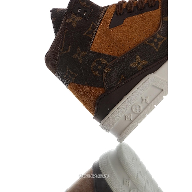 Louis Vuitton LV Trainer High Boot "Monogram Brown Suede" 1A5UQZ-2 Sneakers
