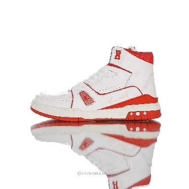 Louis Vuitton LV Trainer High Boot "White Red" 1A54I4 Sneakers