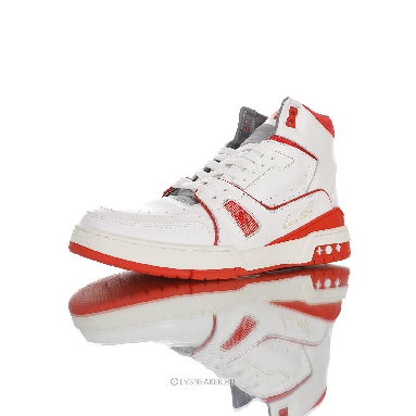Louis Vuitton LV Trainer High Boot "White Red" 1A54I4 Sneakers