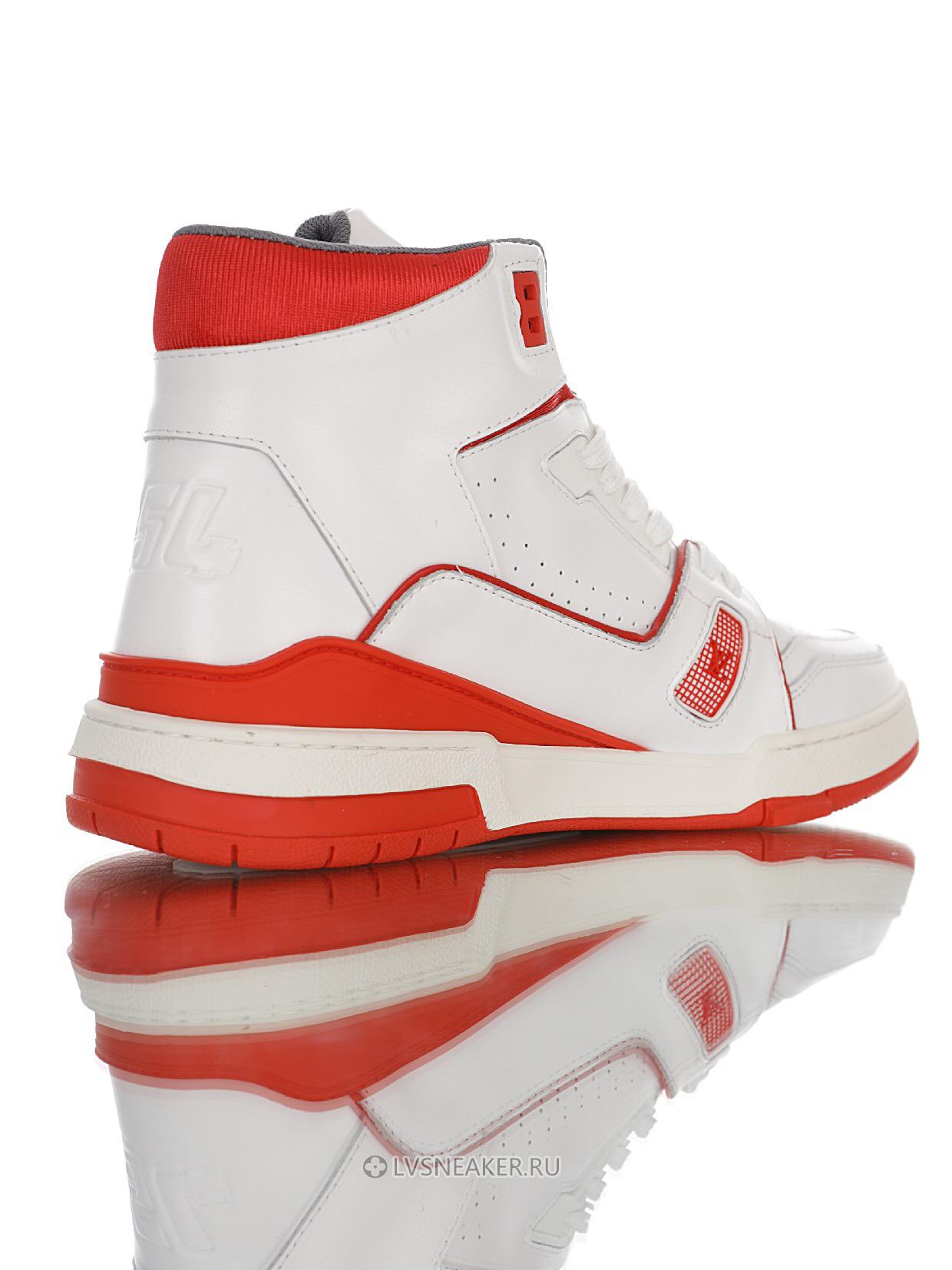 Louis Vuitton LV Trainer High Boot "White Red" 1A54I4 Sneakers