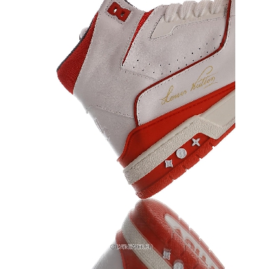 Louis Vuitton LV Trainer High Boot "White Red" 1A54I4 Sneakers