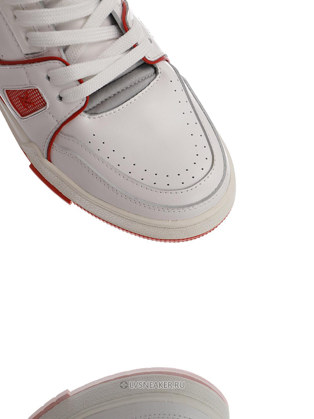 Louis Vuitton LV Trainer High Boot "White Red" 1A54I4 Sneakers