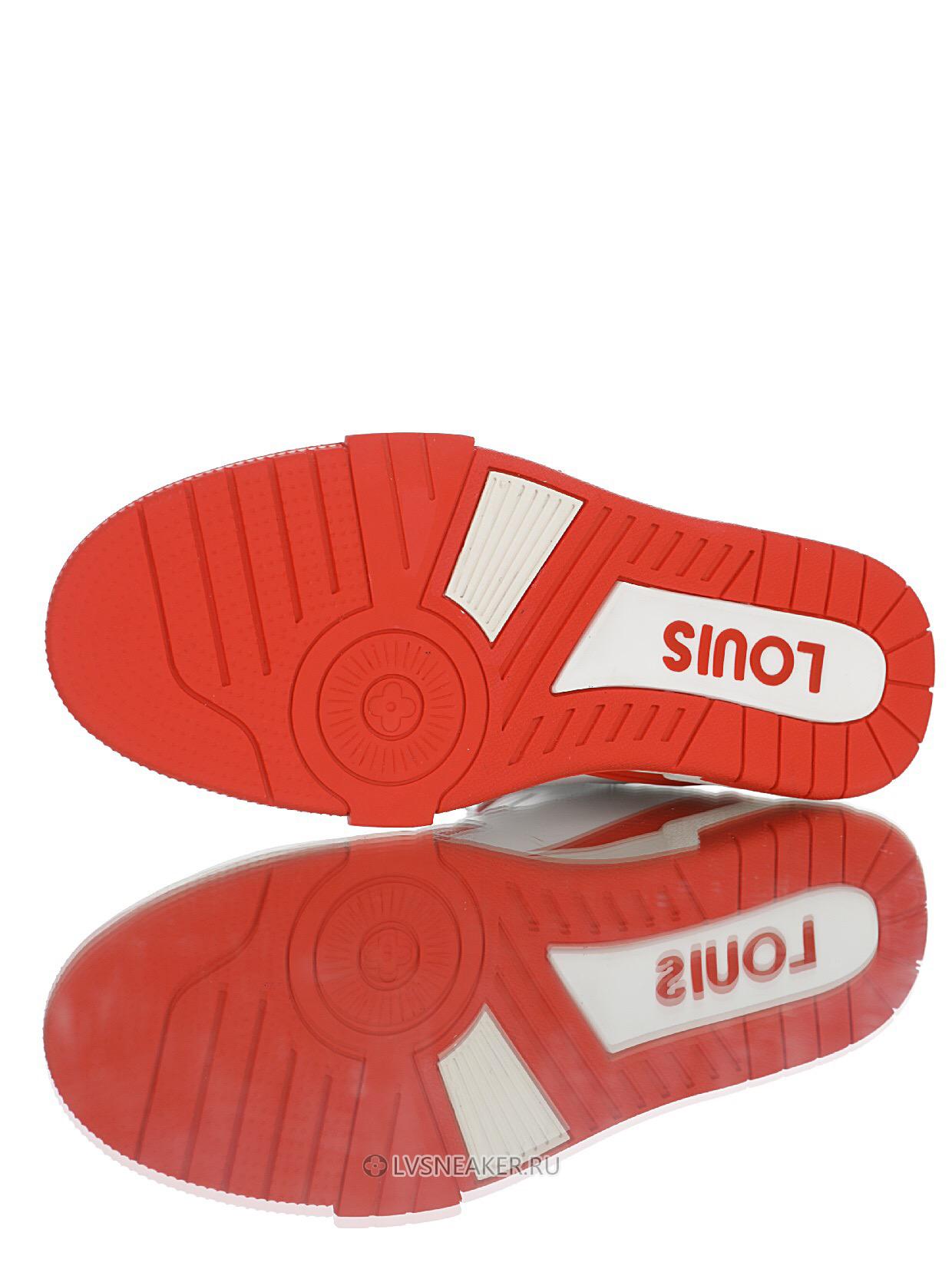 Louis Vuitton LV Trainer High Boot "White Red" 1A54I4 Sneakers