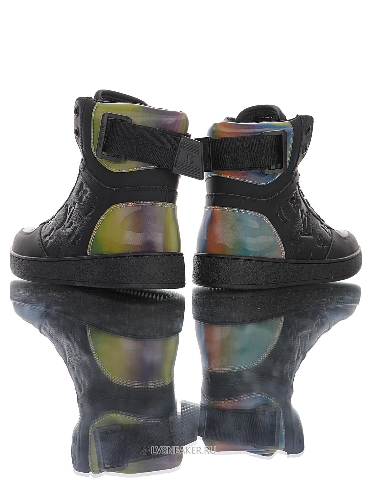 Louis Vuitton LV Rivoli Ankle High Boot "Black with Iridescent Back" 1A7S7 Sneakers