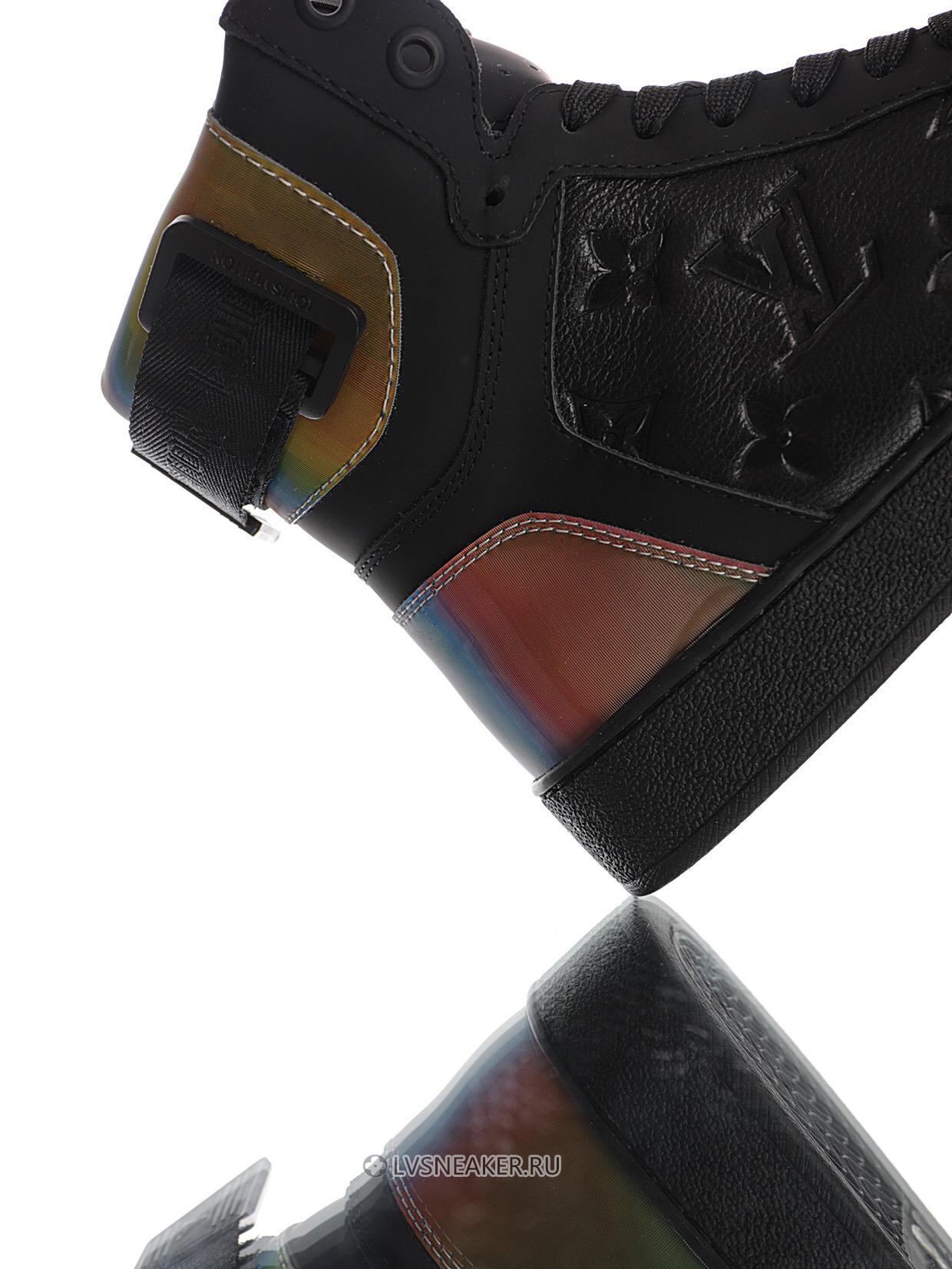 Louis Vuitton LV Rivoli Ankle High Boot "Black with Iridescent Back" 1A7S7 Sneakers