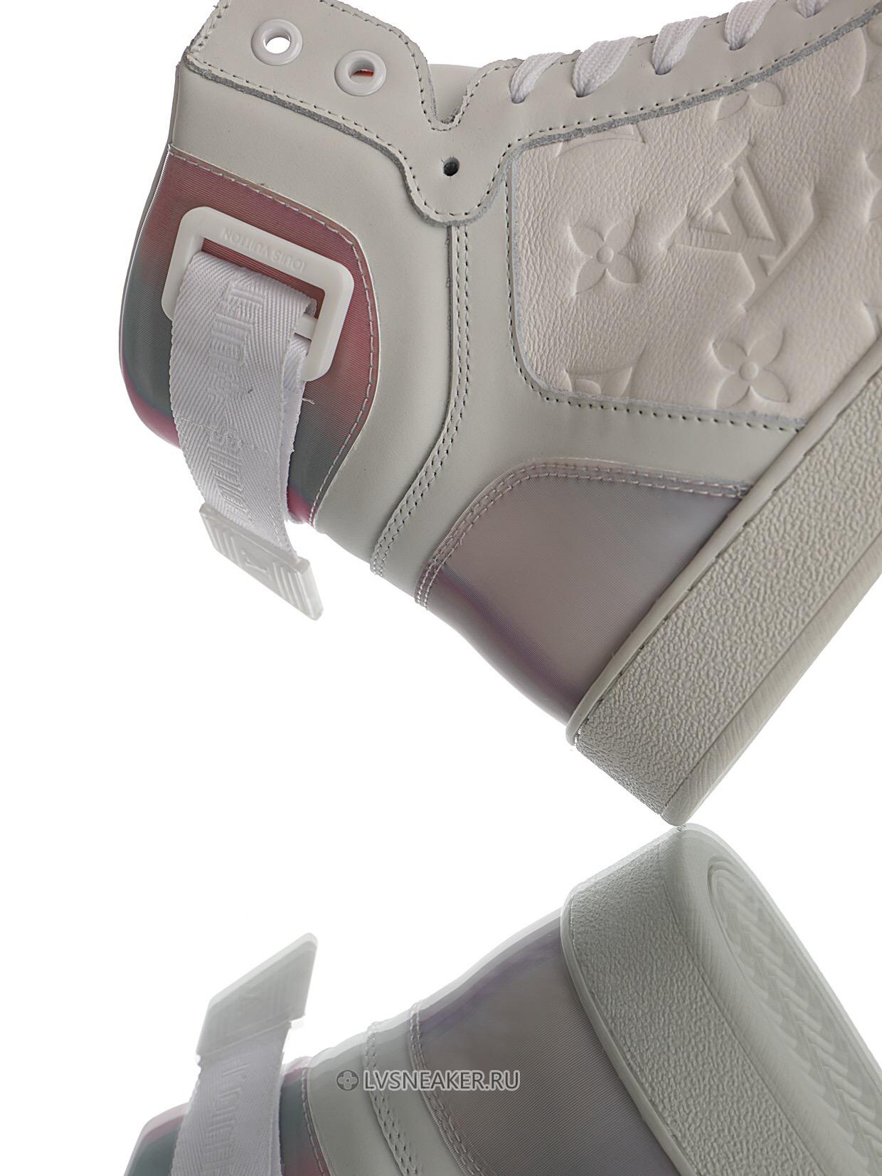 Louis Vuitton LV Rivoli Ankle High Boot "White with Iridescent Back" 1A7S6 Sneakers