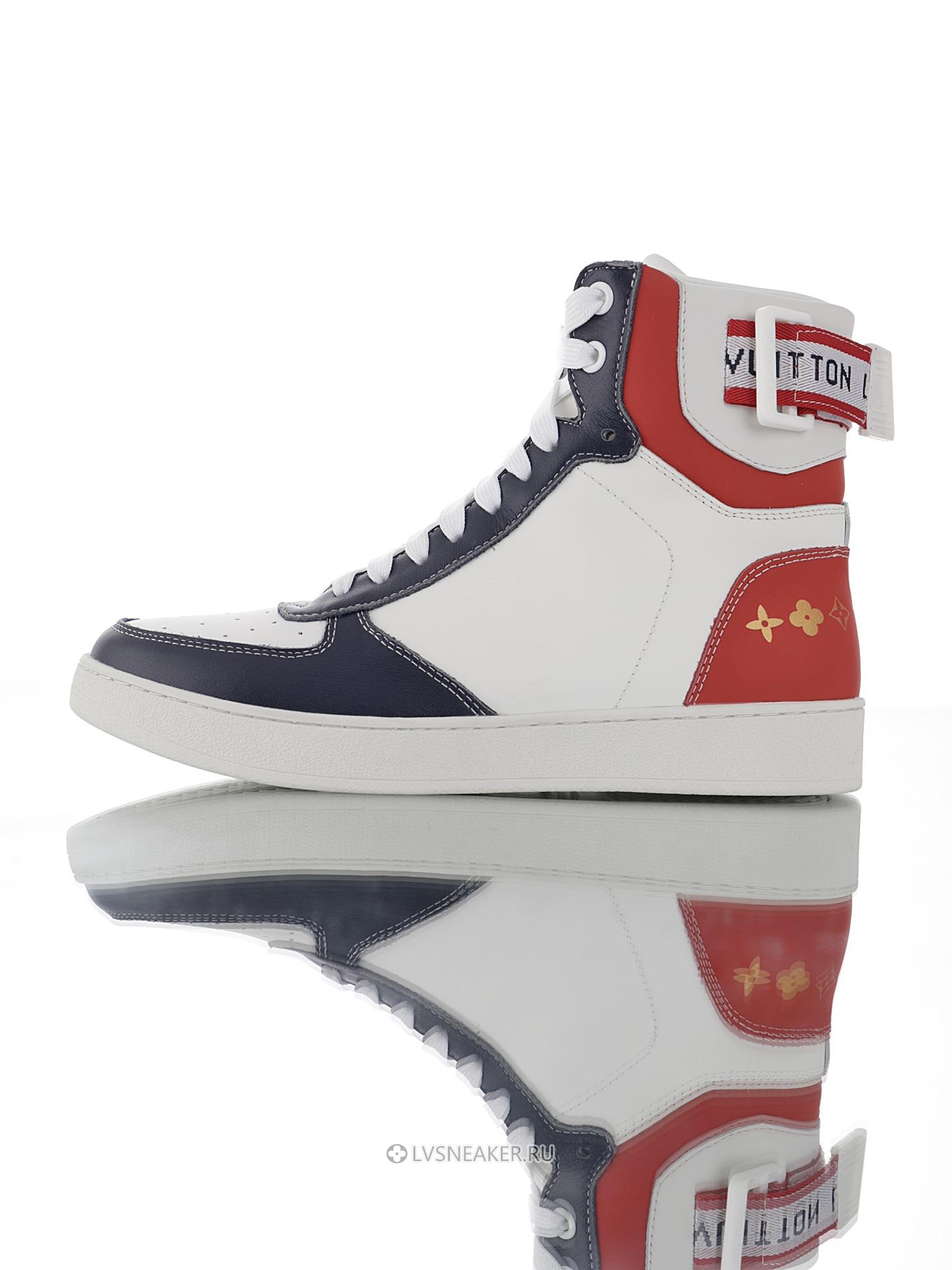 Louis Vuitton LV Rivoli Ankle High Boot "White Red Blue" 1A7S6-2 Sneakers