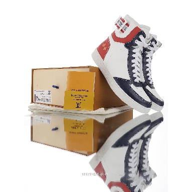 Louis Vuitton LV Rivoli Ankle High Boot "White Red Blue" 1A7S6-2 Sneakers
