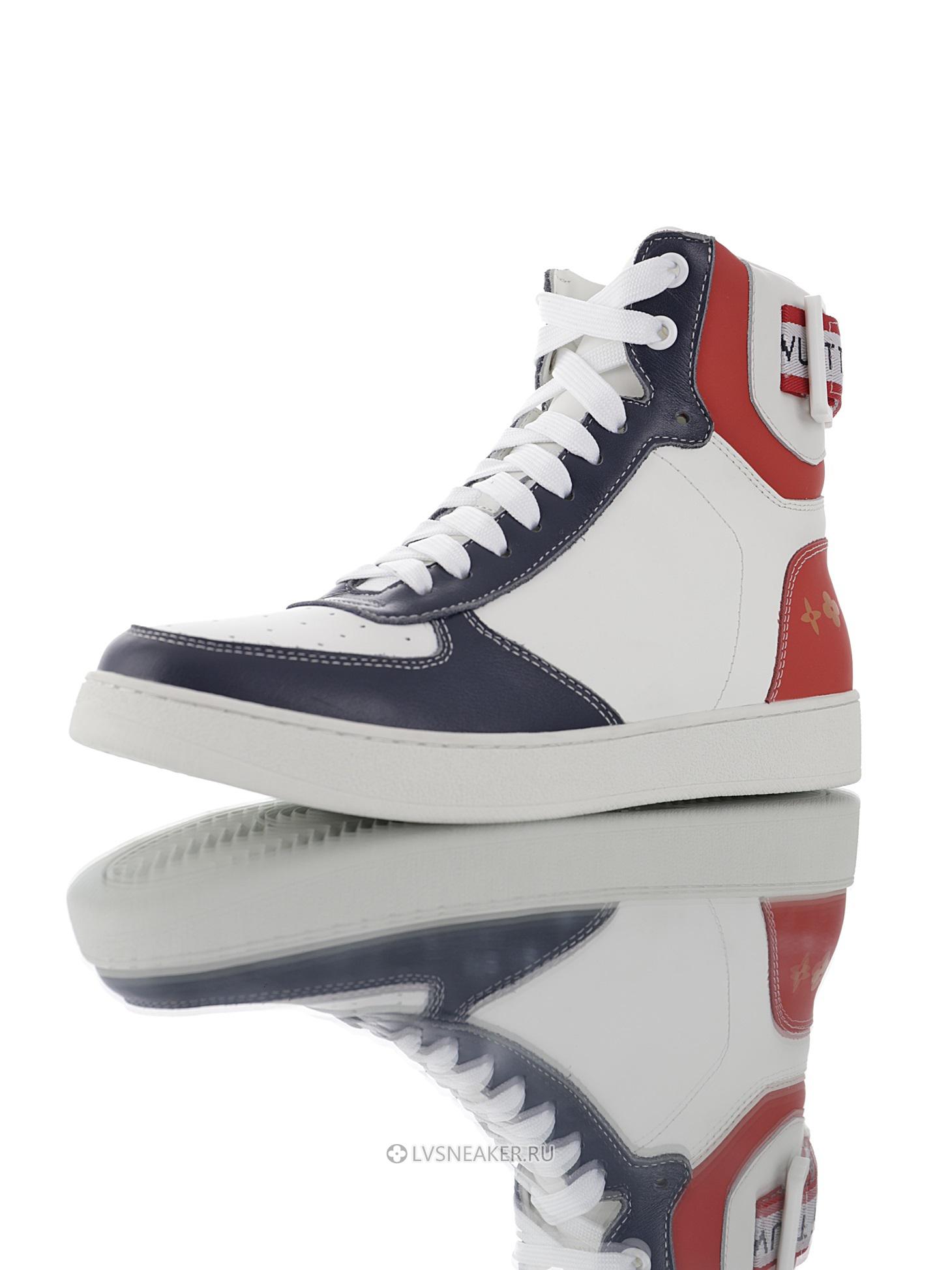 Louis Vuitton LV Rivoli Ankle High Boot "White Red Blue" 1A7S6-2 Sneakers