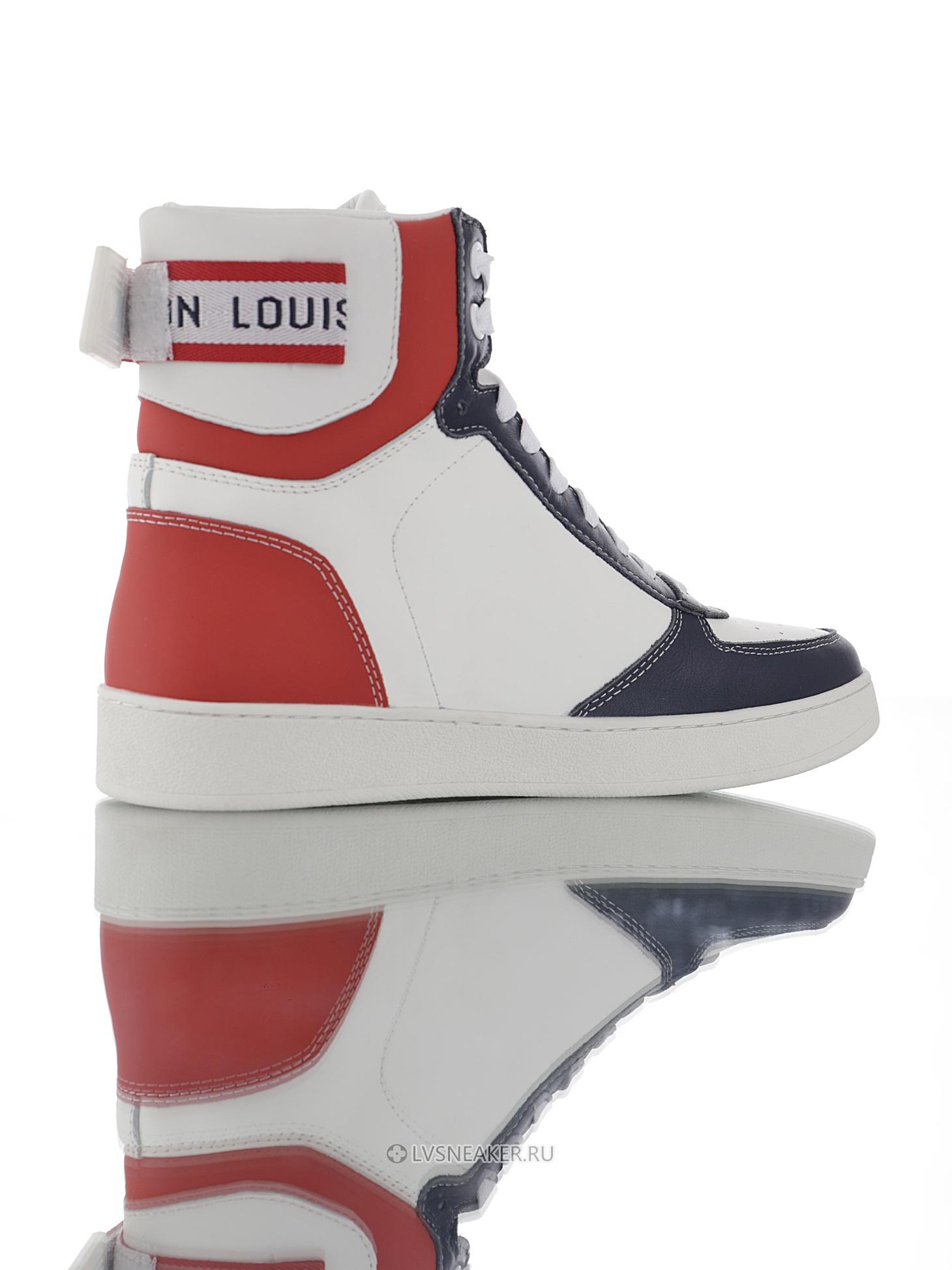 Louis Vuitton LV Rivoli Ankle High Boot "White Red Blue" 1A7S6-2 Sneakers