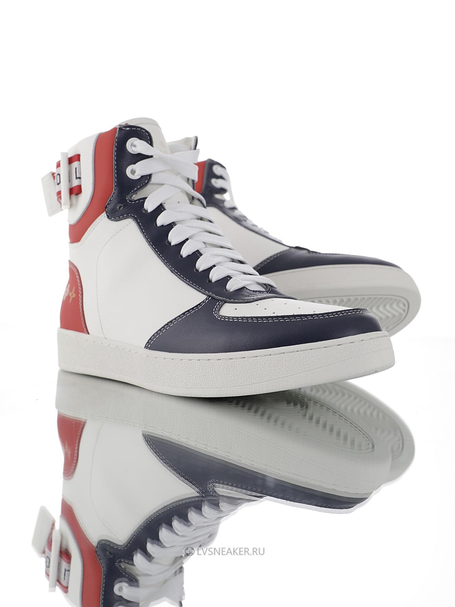 Louis Vuitton LV Rivoli Ankle High Boot "White Red Blue" 1A7S6-2 Sneakers