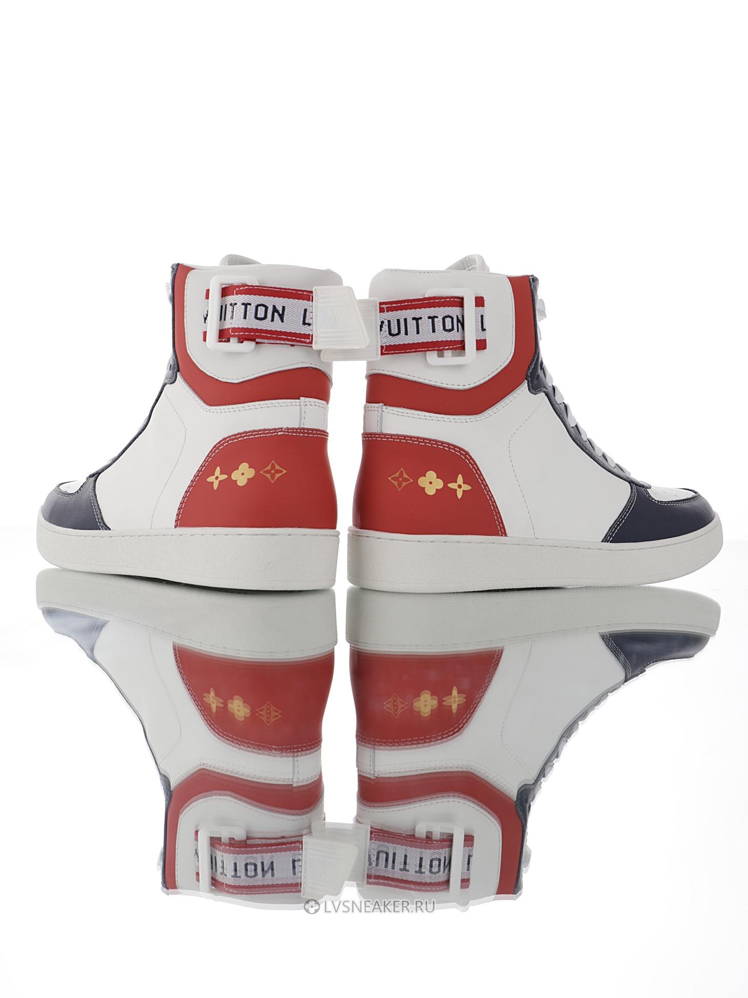 Louis Vuitton LV Rivoli Ankle High Boot "White Red Blue" 1A7S6-2 Sneakers
