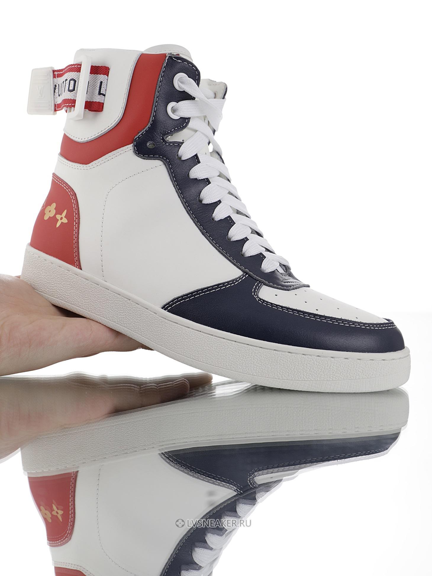 Louis Vuitton LV Rivoli Ankle High Boot "White Red Blue" 1A7S6-2 Sneakers