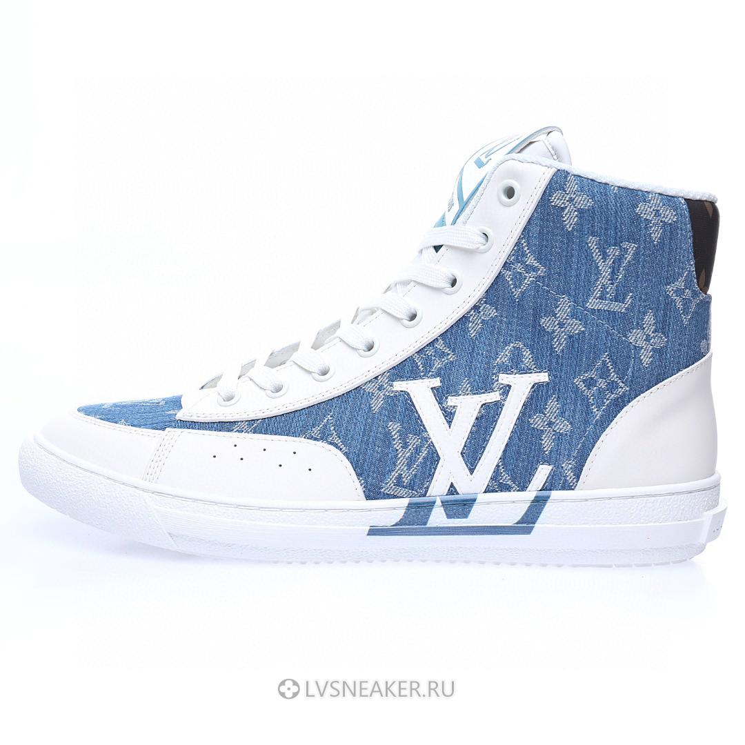 Louis Vuitton LV Charlie Ankle High Boot "White Denim Monogram" 1A9S5G Sneakers