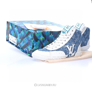 Louis Vuitton LV Charlie Ankle High Boot "White Denim Monogram" 1A9S5G Sneakers