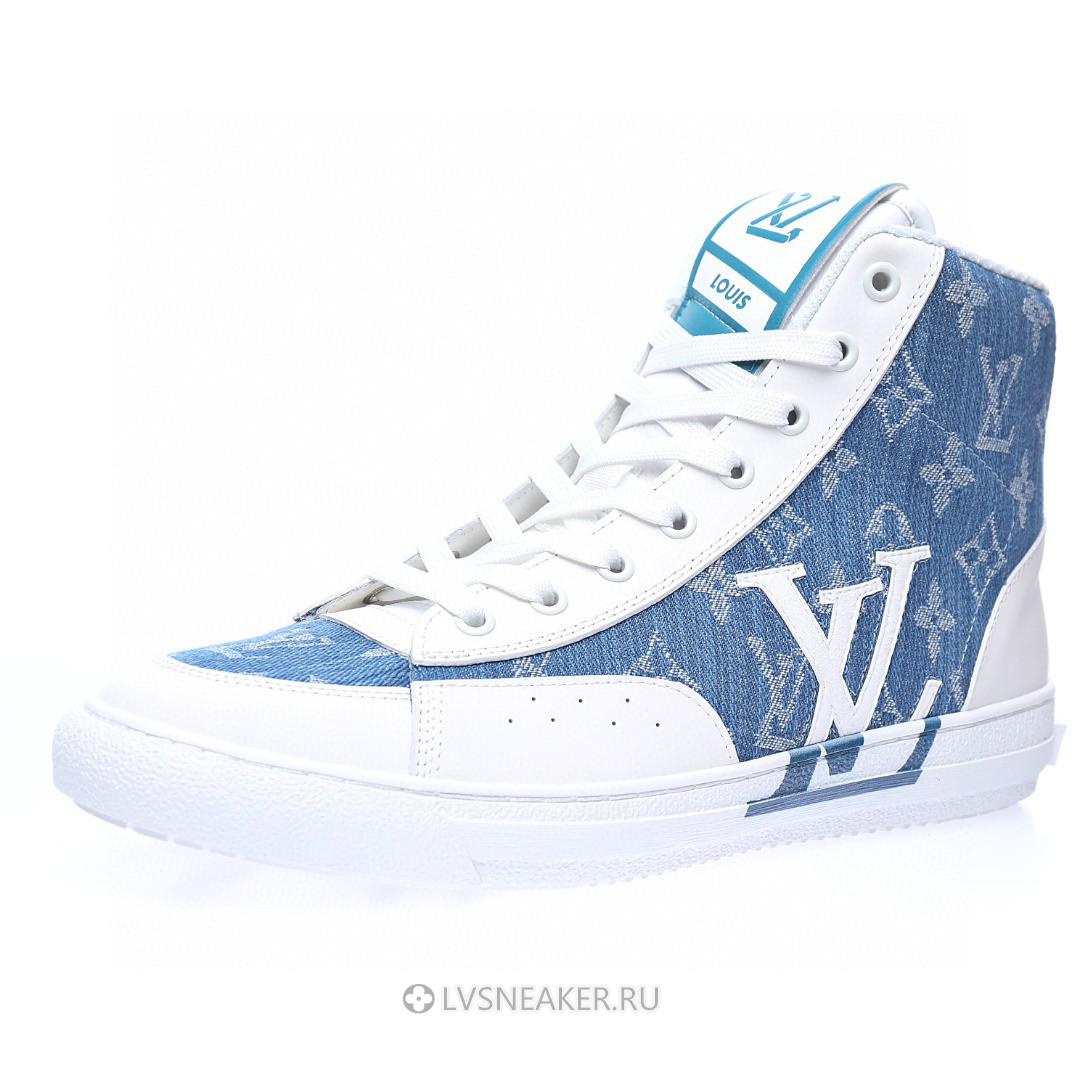 Louis Vuitton LV Charlie Ankle High Boot "White Denim Monogram" 1A9S5G Sneakers