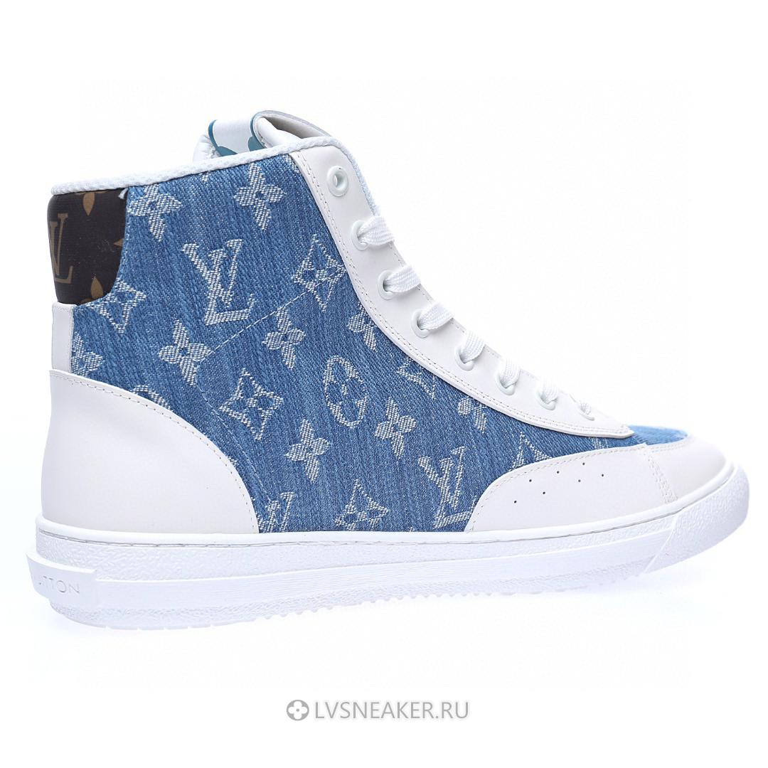 Louis Vuitton LV Charlie Ankle High Boot "White Denim Monogram" 1A9S5G Sneakers