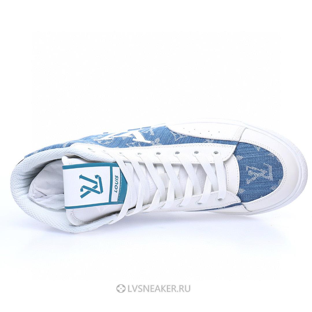 Louis Vuitton LV Charlie Ankle High Boot "White Denim Monogram" 1A9S5G Sneakers