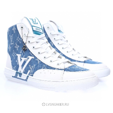 Louis Vuitton LV Charlie Ankle High Boot "White Denim Monogram" 1A9S5G Sneakers
