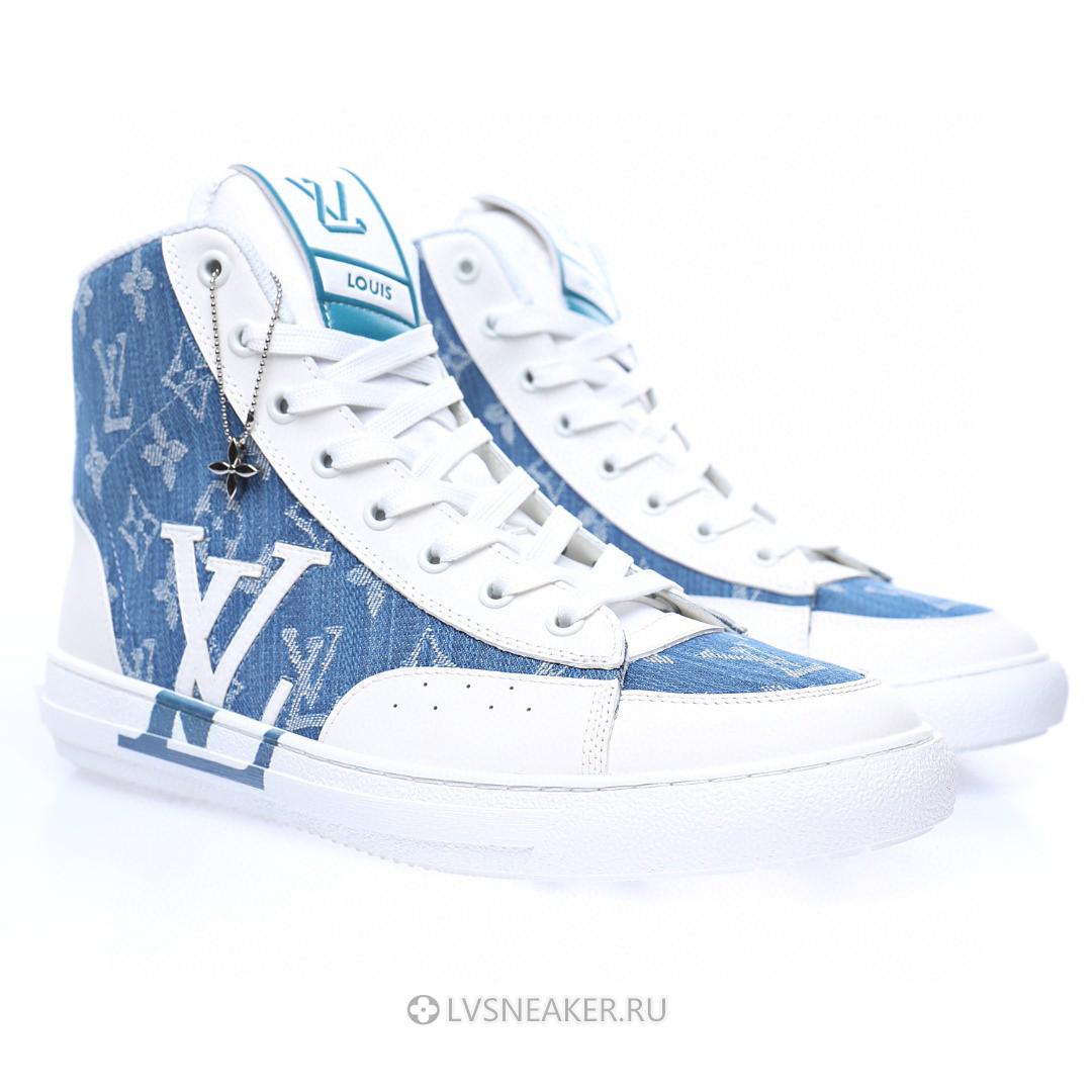 Louis Vuitton LV Charlie Ankle High Boot "White Denim Monogram" 1A9S5G Sneakers