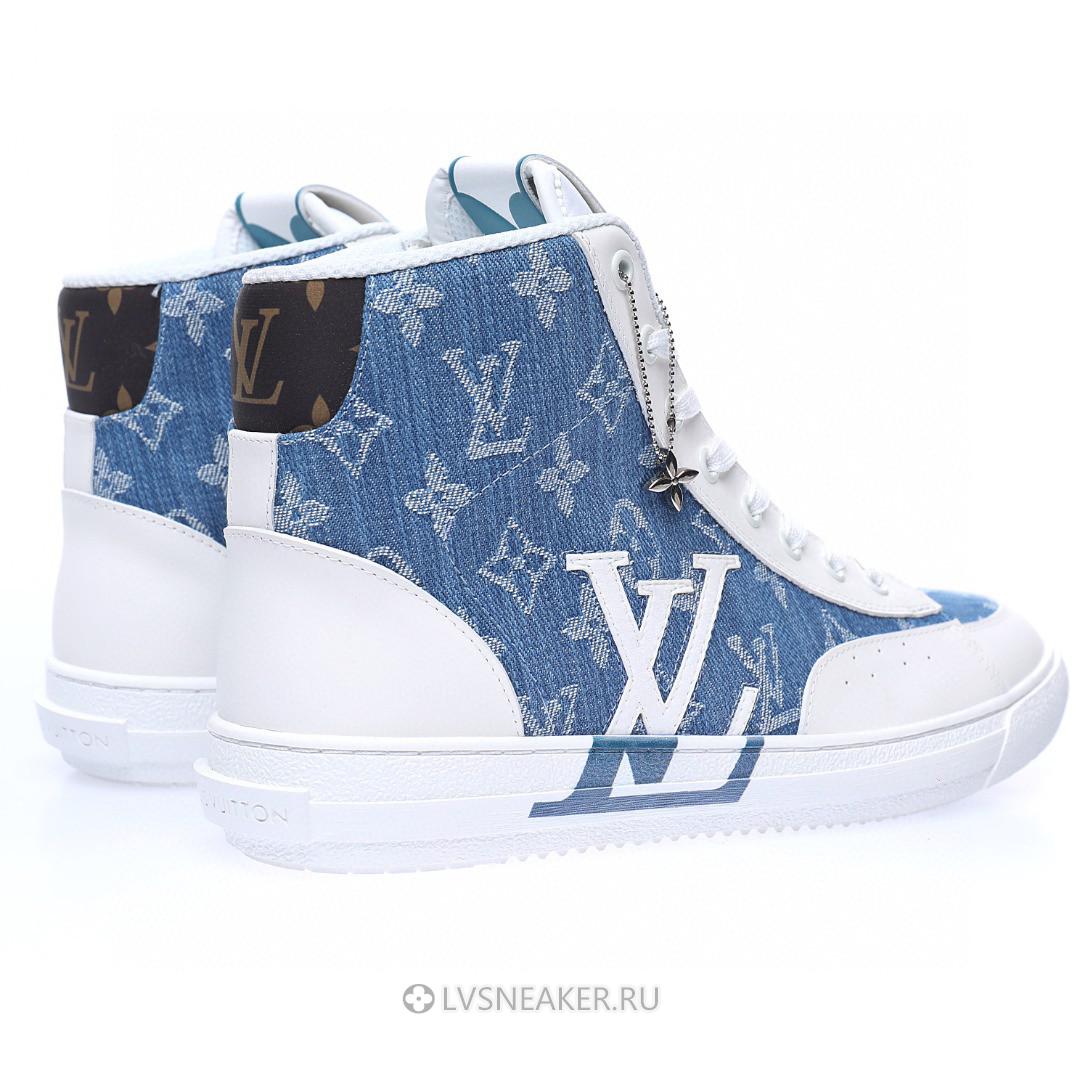 Louis Vuitton LV Charlie Ankle High Boot "White Denim Monogram" 1A9S5G Sneakers