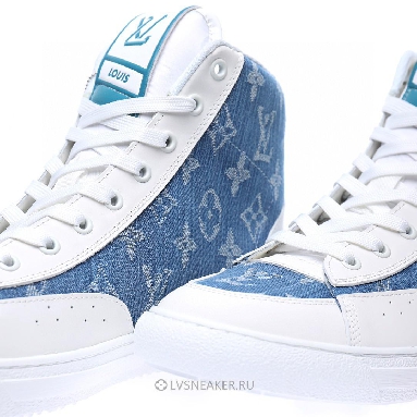Louis Vuitton LV Charlie Ankle High Boot "White Denim Monogram" 1A9S5G Sneakers