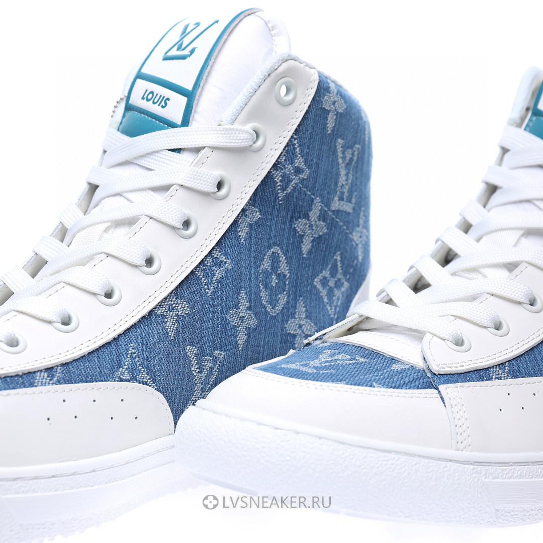 Louis Vuitton LV Charlie Ankle High Boot "White Denim Monogram" 1A9S5G Sneakers