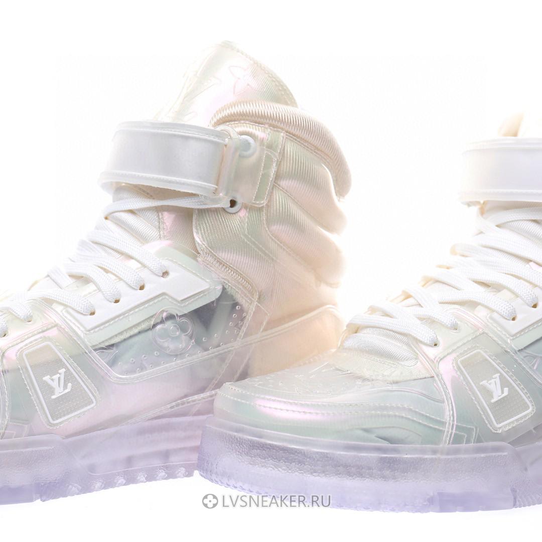 Louis Vuitton LV Trainer High Boot "Transparent White" 1A5YJ7 Sneakers