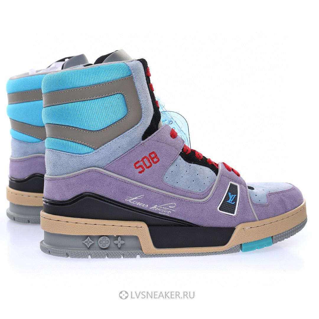 Louis Vuitton LV Ankle High Boot "Purple Red Blue" 1A7R0 Sneakers