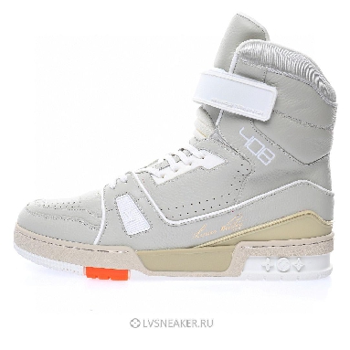 Louis Vuitton LV 408 Trainer High Boot "Grey White" 1A5A0N Sneakers