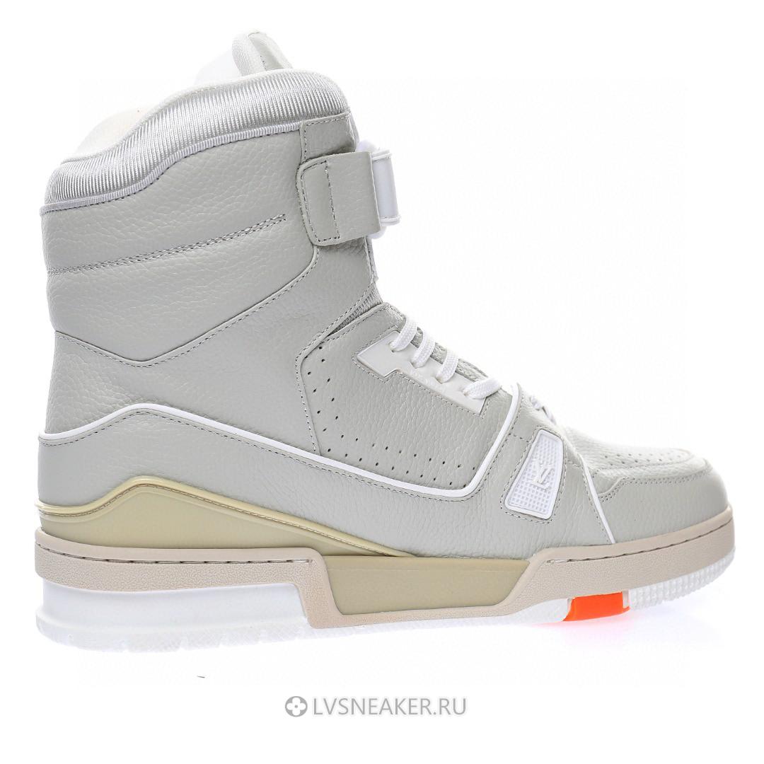 Louis Vuitton LV 408 Trainer High Boot "Grey White" 1A5A0N Sneakers