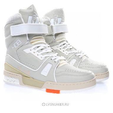 Louis Vuitton LV 408 Trainer High Boot "Grey White" 1A5A0N Sneakers