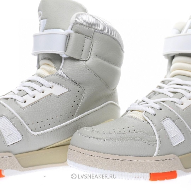 Louis Vuitton LV 408 Trainer High Boot "Grey White" 1A5A0N Sneakers