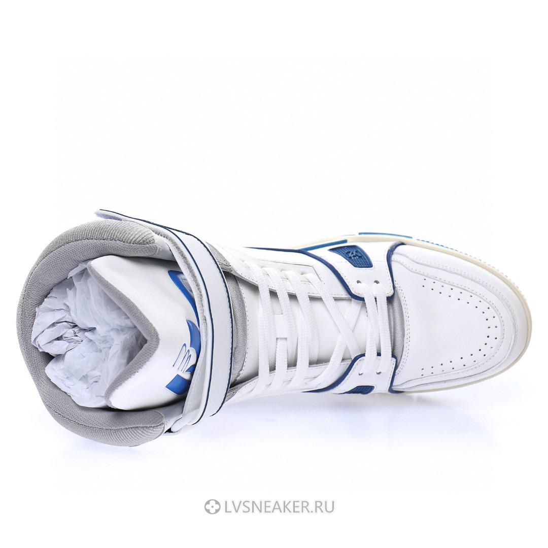 Louis Vuitton LV 408 Trainer High Boot "White Blue" 1A54JA Sneakers
