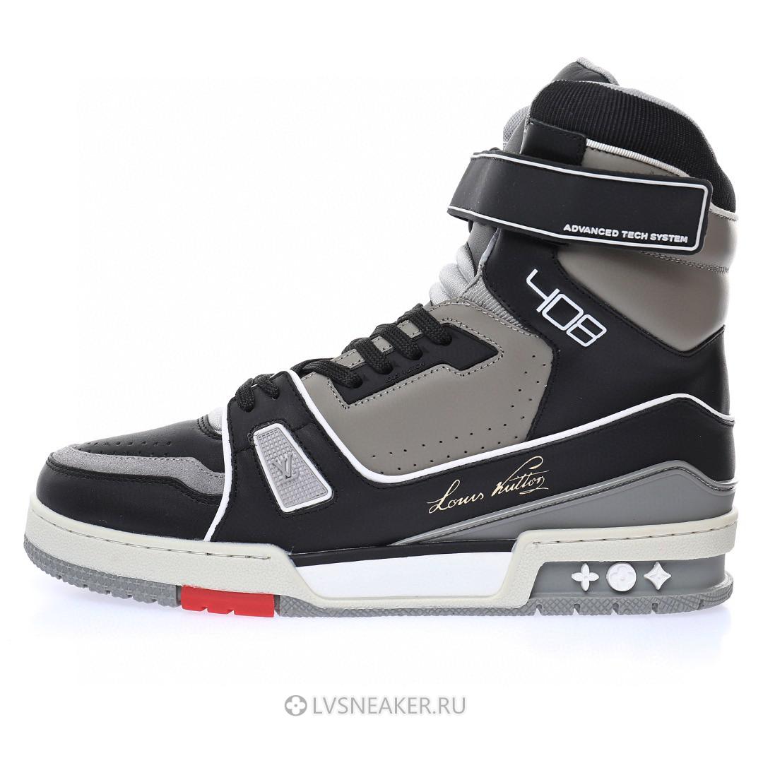 Louis Vuitton LV 408 Trainer High Boot "Black Grey" 1A54IS Sneakers