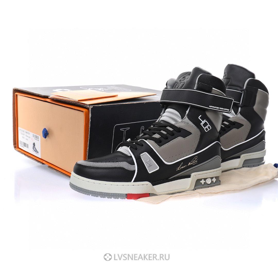 Louis Vuitton LV 408 Trainer High Boot "Black Grey" 1A54IS Sneakers