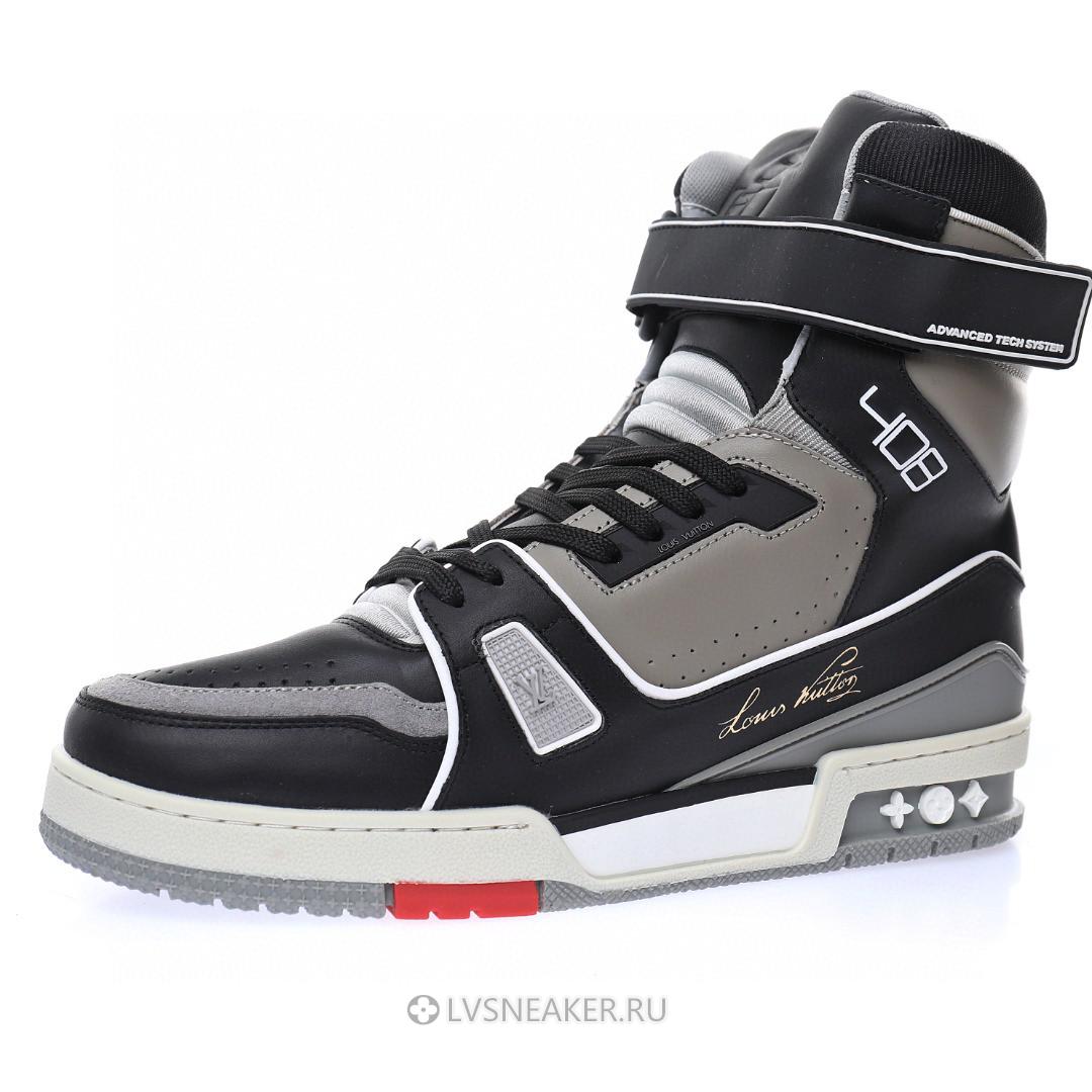 Louis Vuitton LV 408 Trainer High Boot "Black Grey" 1A54IS Sneakers