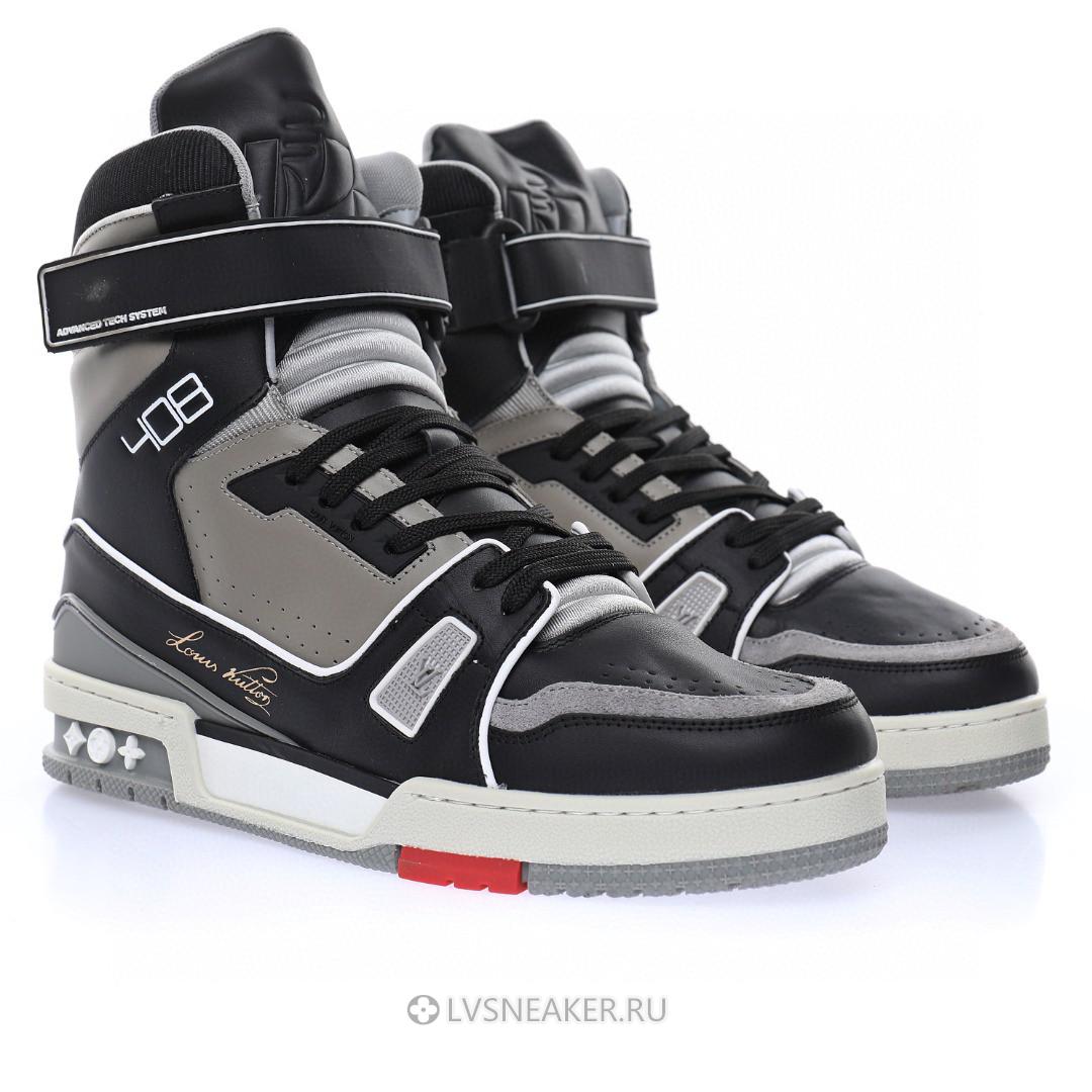 Louis Vuitton LV 408 Trainer High Boot "Black Grey" 1A54IS Sneakers