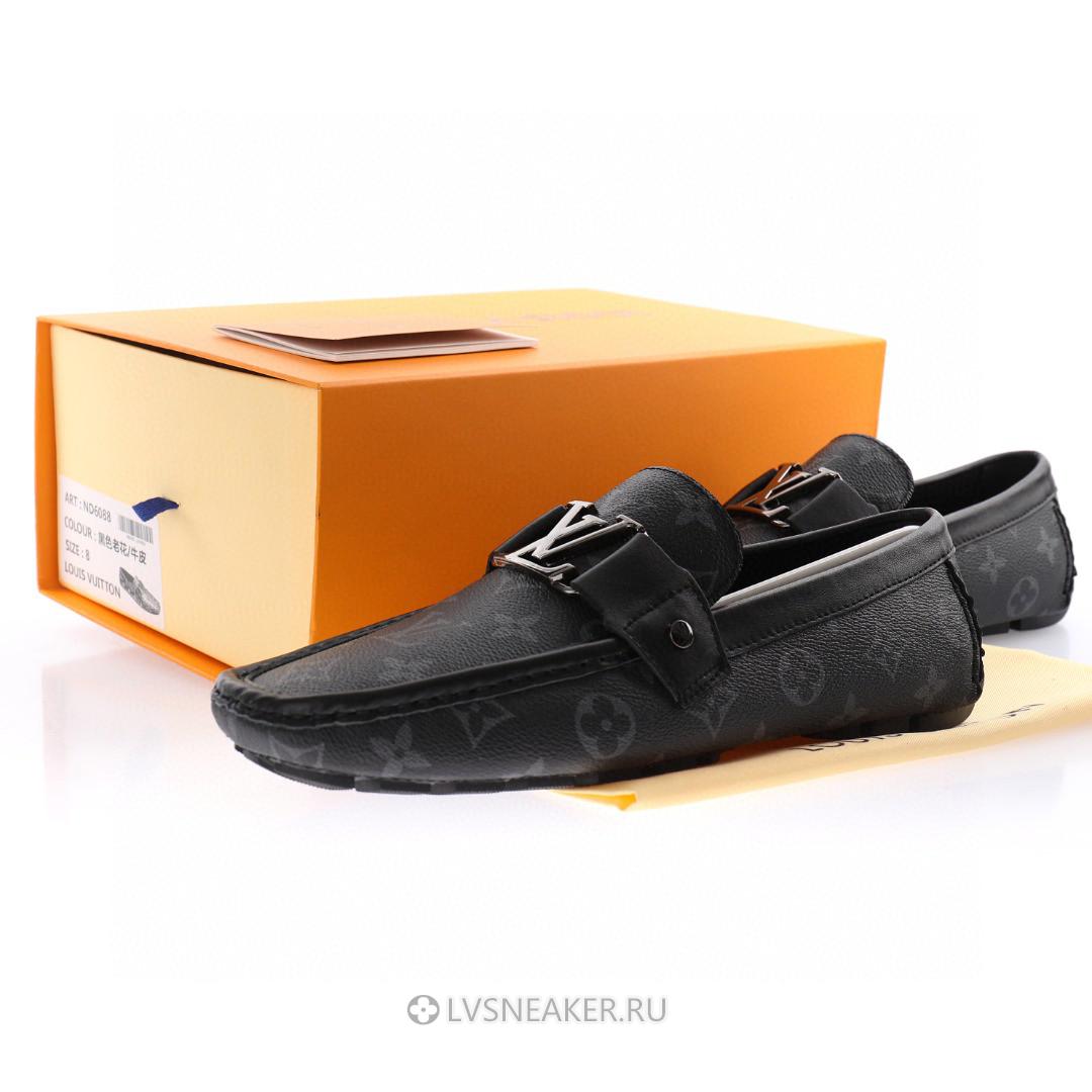Louis Vuitton LV Hockenheim Loafers "Black Grey" 1A4OIF-2