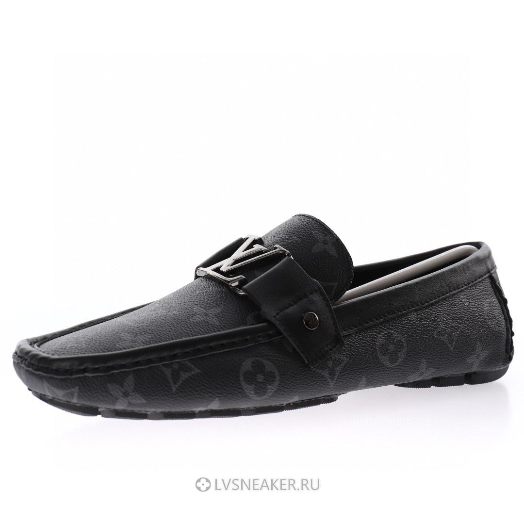 Louis Vuitton LV Hockenheim Loafers "Black Grey" 1A4OIF-2