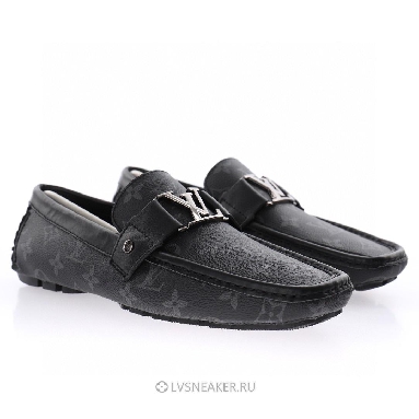 Louis Vuitton LV Hockenheim Loafers "Black Grey" 1A4OIF-2