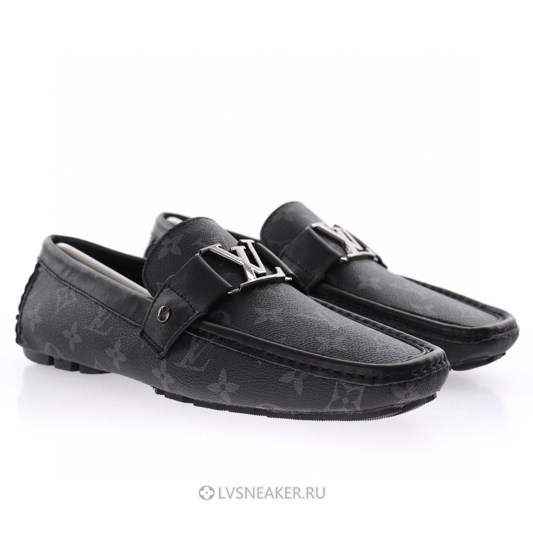 Louis Vuitton LV Hockenheim Loafers "Black Grey" 1A4OIF-2