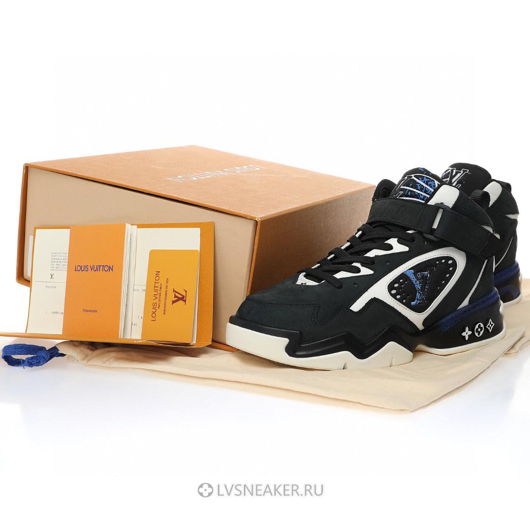 Louis Vuitton LV Trainer 2 "Black Blue" 1AAHC4 Sneakers