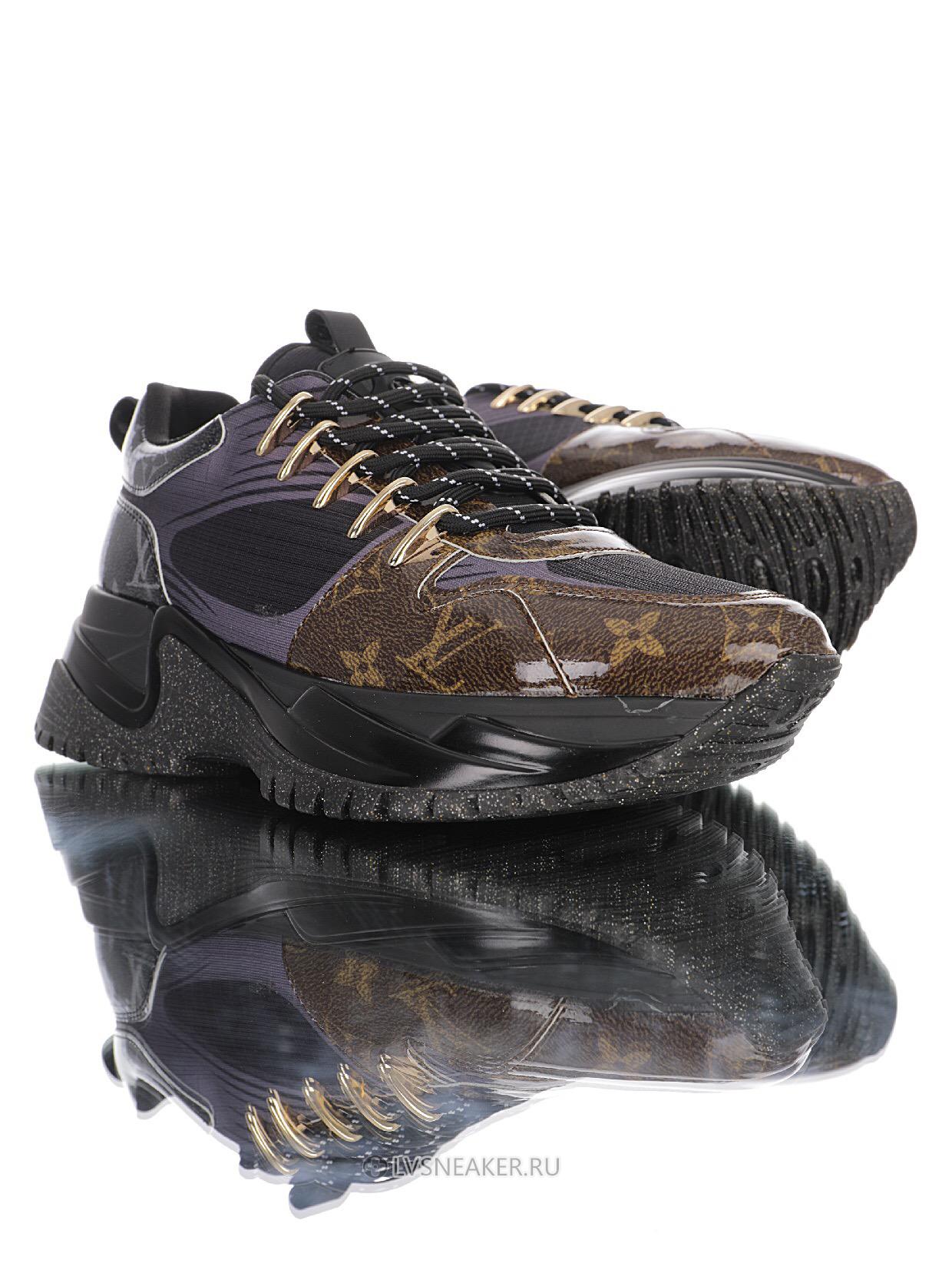 Louis Vuitton LV Run Away Pulse "Black with Monogram Tip" 1A5SX0 Sneakers